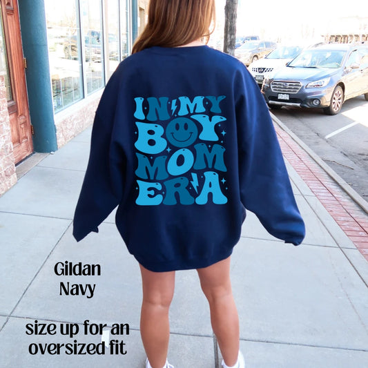 Navy In My Boy Mom Era Front & Back