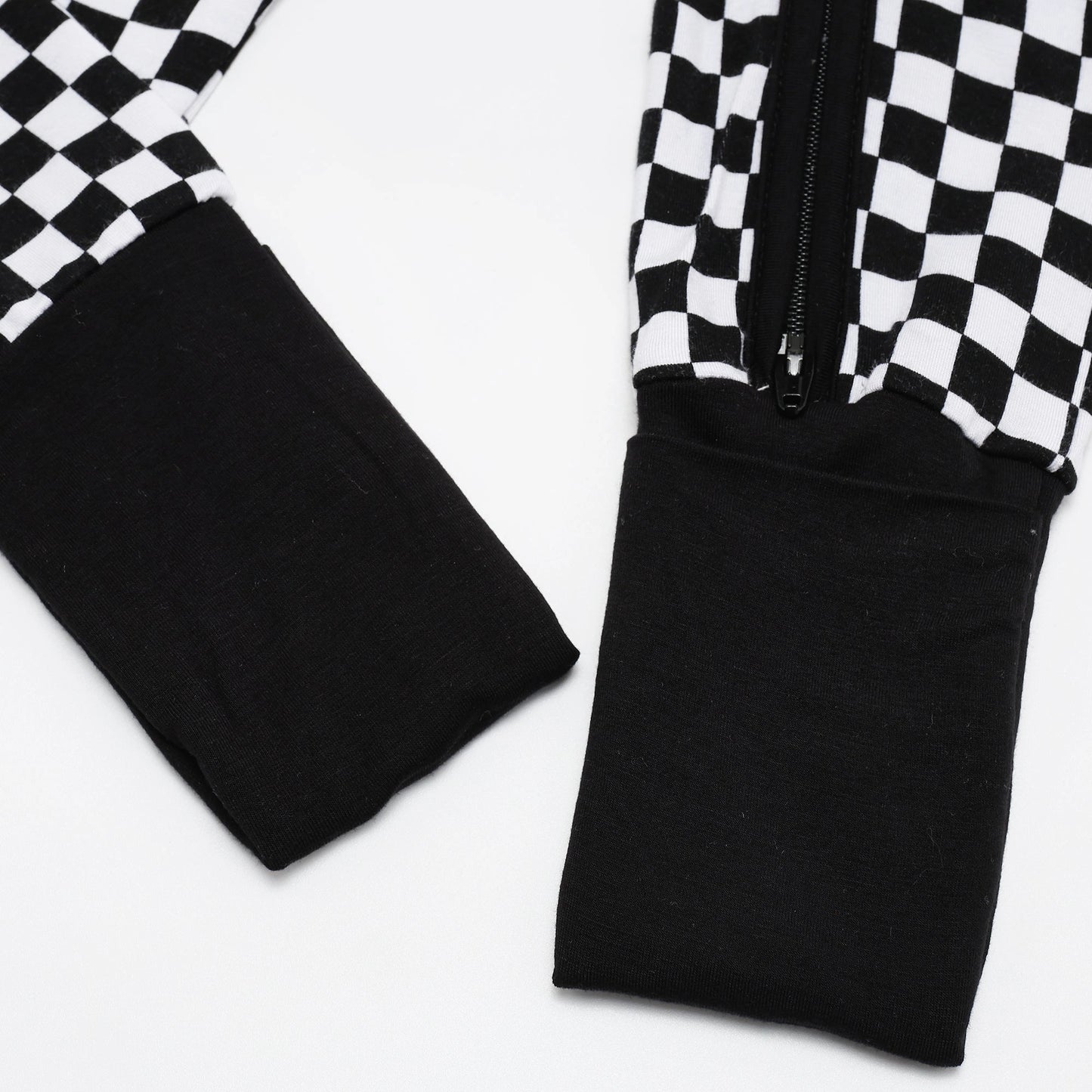 Black and White Check Zip Zip