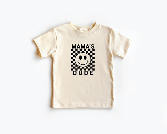 Mama's Dude Checkered Natural/Camo Tee